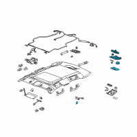 OEM Cadillac STS Rear Overhead Lamp Diagram - 89023622