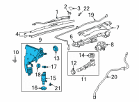 OEM 2022 Cadillac CT4 Washer Reservoir Diagram - 84964546