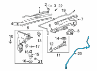 OEM 2020 Cadillac CT4 Washer Hose Diagram - 84212233