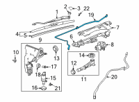 OEM 2020 Cadillac CT4 Washer Hose Diagram - 84212234