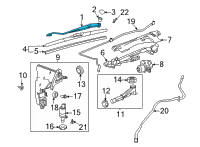 OEM 2021 Cadillac CT4 Wiper Arm Diagram - 84627535