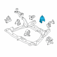 OEM 2008 Kia Amanti Rear Roll Stopper Bracket Assembly Diagram - 219303F050