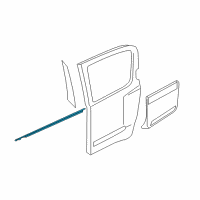 OEM 2015 Nissan Armada MOULDING - Rear Door Outside, RH Diagram - 82820-ZC30A