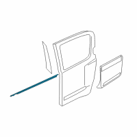 OEM 2010 Nissan Armada MOULDING - Rear Door Outside, RH Diagram - 82820-ZC30A