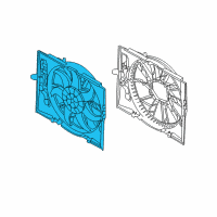 OEM BMW Cooling Fan Assembly With Shroud Diagram - 17-42-7-603-658