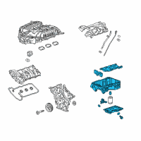 OEM 2016 Cadillac CTS Upper Oil Pan Diagram - 12711495