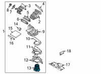 OEM 2022 Kia Sorento Motor & Fan Assembly-A/C Diagram - 97113P2000