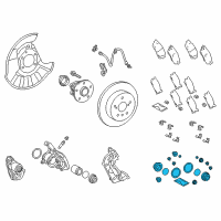 OEM Lexus ES250 Cylinder Kit, RR Dis Diagram - 04479-0E110