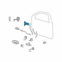 OEM Ford Freestyle Upper Hinge Diagram - 6F9Z-7422800-A