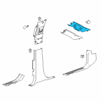 OEM 2015 Cadillac Escalade Windshield Pillar Trim Diagram - 23483742