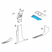 OEM Cadillac Escalade ESV Windshield Pillar Trim Diagram - 23369505