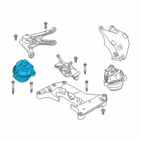 OEM BMW 840i Passenger Side Engine Mount Diagram - 22-11-6-860-464