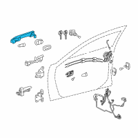 OEM 2013 Lexus GS450h Front Door Outside Handle Assembly, Right Diagram - 69210-0E010-E3