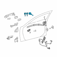 OEM 2015 Lexus ES350 Door Lock Cylinder & Key Set, Left Diagram - 69052-33360