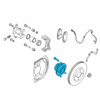 OEM 2018 Nissan Rogue Sport "Hub Assembly-Road Wheel, Front" Diagram - 40202-9TG0A