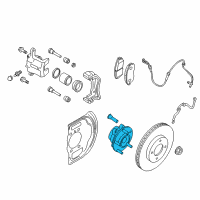 OEM 2017 Nissan Rogue "Hub Assembly-Road Wheel, Front" Diagram - 40202-9TG0A