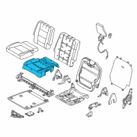 OEM 2018 Ford Police Interceptor Utility Seat Cushion Pad Diagram - BB5Z-7863840-C