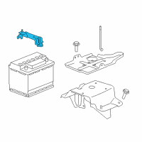 OEM Saturn Vue Bracket Asm-Battery Hold Down Retainer Diagram - 15876748