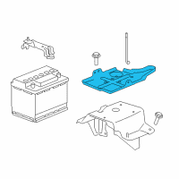 OEM 2008 Saturn Vue Tray-Battery Diagram - 15876744