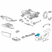 OEM Cadillac ATS Switch Asm-Front Seat Adjuster Diagram - 23247577