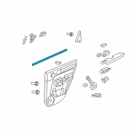 OEM Honda CR-V Weatherstrip, RR. Door (Inner) Diagram - 72835-SWA-A01