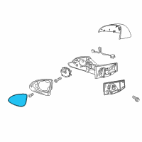 OEM 2016 Chevrolet Spark EV Mirror Glass Diagram - 95193362