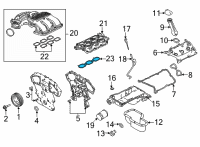 OEM Nissan Frontier Gasket-Intake Manifold Diagram - 14035-9BT0A