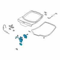 OEM 2005 Acura RSX Lock Assembly, Tailgate Diagram - 74800-S6M-A01
