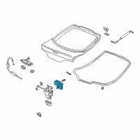 OEM 2005 Acura RSX Actuator Assembly, Tailgate Diagram - 74896-S6M-A01