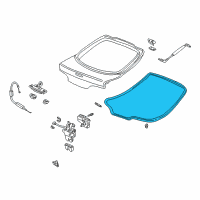 OEM 2006 Acura RSX Weatherstrip, Tailgate Diagram - 74440-S6M-003