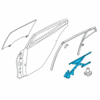 OEM 2019 Nissan Maxima Regulator Assembly-Rear Door Window, RH Diagram - 82720-5AA0A