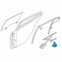 OEM 2017 Nissan Maxima Motor Assembly - Regulator, LH Diagram - 82731-3TA2A