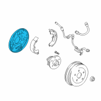 OEM 2005 Pontiac Vibe Plate, Rear Brake Backing Diagram - 88971159