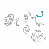 OEM 2005 Pontiac Vibe Hose, Rear Brake Diagram - 88971253