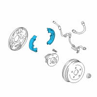 OEM 2006 Pontiac Vibe Shoe Kit, Rear Brake Diagram - 88972490