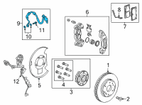 OEM Cadillac Escalade Brake Hose Diagram - 84956403