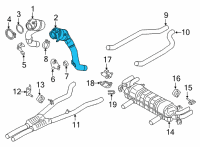 OEM BMW M850i xDrive Gran Coupe EXCH CATALYTIC CONVERTER CLO Diagram - 18-32-8-681-201