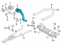 OEM 2018 BMW 530i EXCH CATALYTIC CONVERTER CLO Diagram - 18-32-8-681-201
