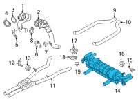 OEM 2022 BMW M850i xDrive Gran Coupe REAR MUFFLER WITH EXHAUST FL Diagram - 18-30-8-482-536