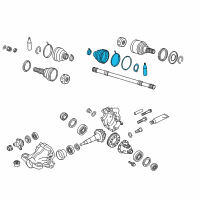 OEM 2019 Infiniti Q60 Dust Boot Kit-Repair, Rear Drive Shaft Diagram - C9GDA-03P2L