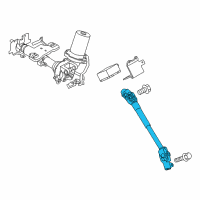 OEM 2014 Nissan Cube Joint Assy-Steering Column, Lower Diagram - 48080-1FC0C