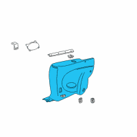 OEM Pontiac Sunfire Trim Asm, Quarter Lower <Use 1C4M*Graphite Diagram - 12367859