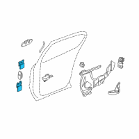 OEM Buick Park Avenue Hinge Asm, Front Side Door Lower Diagram - 25716653