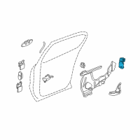 OEM 2003 Buick Park Avenue Rear Door Module Latch Assembly Diagram - 16637842