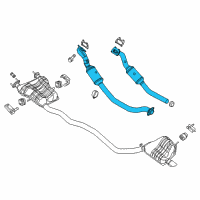 OEM 2013 Jeep Grand Cherokee Exhaust Converter And Pipe To Manifold Diagram - 68110125AE