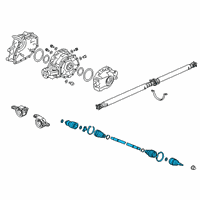 OEM 2022 Honda Pilot Driveshaft Assembly, Driver Side Diagram - 42311-TG7-A02