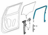 OEM 2022 GMC Sierra 2500 HD Run Weatherstrip Diagram - 84862435