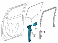 OEM 2022 GMC Sierra 2500 HD Window Regulator Diagram - 84903311