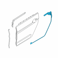 OEM 2015 BMW M6 Gran Coupe Inner Weatherstrip, Rear Left Door Diagram - 51-35-7-275-319