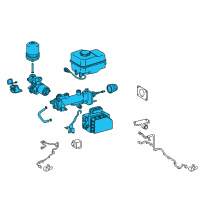 OEM Lexus Brake Booster Assy, W/Master Cylinder Diagram - 47050-60180
